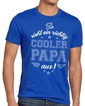 style3 T-Shirt Cooler Papa Fun Spruch Vatertag Dad Vater Geburtstag Sohn Tochter Blau/Türkis/Hellblau