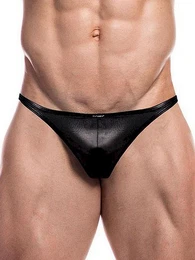 Slip Brazilian Brief Underwear Black Leatherette