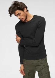 G-STAR Langarmshirt Basic-Artikel aus blickdichter, hochwertiger Baumwollqualitt