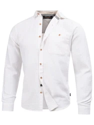 Indicode Langarmhemd INNiell Creme/Weiß