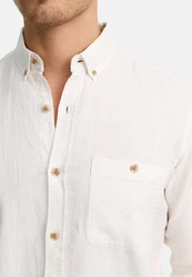 Indicode Langarmhemd INNiell Creme/Weiß