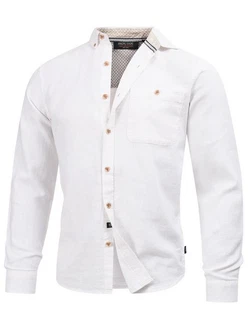 Indicode Langarmhemd INNiell Creme/Weiß Indicode Langarmhemd INNiell Creme/Weiß