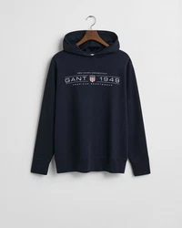 Gant Sweatshirt Graphic Hoodie Dunkelblau/Gelb/Hellblau/Grau