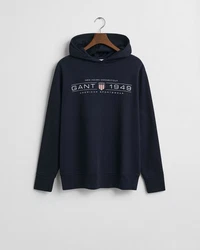 Gant Sweatshirt Graphic Hoodie Dunkelblau/Gelb/Hellblau/Grau