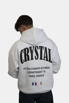 Crystal Paris Kapuzenpullover Champs Weiß/Hellblau/Gelb/Lila Crystal Paris Kapuzenpullover Champs Weiß/Hellblau/Gelb/Lila
