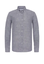 Moxx Paris Blusenshirt Casual Shirts Grau/Dunkelblau/Hellblau