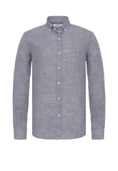 Moxx Paris Blusenshirt Casual Shirts Grau/Dunkelblau/Hellblau