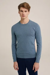 WE Fashion Sweater Blau/Hellblau/Grau