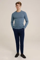 WE Fashion Sweater Blau/Hellblau/Grau