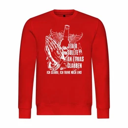Kapuzenpullover Herren Pullover Ich glaube Ich trink noch eins Mit Print Motiv