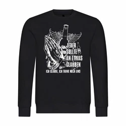 deinshirt Kapuzenpullover Herren Pullover Ich glaube Ich trink noch eins Schwarz/Lila/Blau/Rot