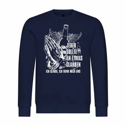 Kapuzenpullover Herren Pullover Ich glaube Ich trink noch eins Mit Print Motiv