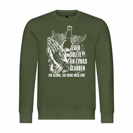 Kapuzenpullover Herren Pullover Ich glaube Ich trink noch eins Mit Print Motiv