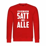 deinshirt Kapuzenpullover Herren Ich kenn kein satt nur alle Mit Print Motiv Rot