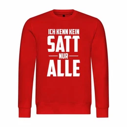 Kapuzenpullover Herren Pullover Ich kenn kein satt nur alle Mit Print Motiv
