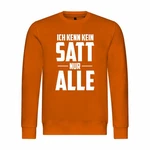 deinshirt Kapuzenpullover Herren Ich kenn kein satt nur alle Mit Print Motiv Orange/Gelb