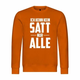 Kapuzenpullover Herren Pullover Ich kenn kein satt nur alle Mit Print Motiv