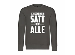 deinshirt Kapuzenpullover Herren Ich kenn kein satt nur alle Mit Print Motiv Grün/Hellgrau/Dunkelgrau/Grau/Khaki