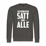 deinshirt Kapuzenpullover Herren Ich kenn kein satt nur alle Mit Print Motiv Grün/Hellgrau/Dunkelgrau/Grau/Khaki