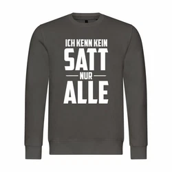 deinshirt Kapuzenpullover Herren Ich kenn kein satt nur alle Mit Print Motiv Grün/Hellgrau/Dunkelgrau/Grau/Khaki