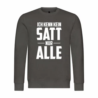deinshirt Kapuzenpullover Herren Ich kenn kein satt nur alle Mit Print Motiv Grün/Hellgrau/Dunkelgrau/Grau/Khaki deinshirt Kapuzenpullover Herren Ich kenn kein satt nur alle Mit Print Motiv Grün/Hellgrau/Dunkelgrau/Grau/Khaki