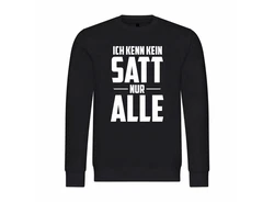 deinshirt Kapuzenpullover Herren Ich kenn kein satt nur alle Mit Print Motiv Grün/Schwarz/Braun/Lila/Gelb/Blau