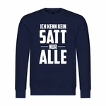 deinshirt Kapuzenpullover Herren Ich kenn kein satt nur alle Mit Print Motiv Dunkelblau/Blau/Grün