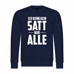 deinshirt Kapuzenpullover Herren Ich kenn kein satt nur alle Mit Print Motiv Dunkelblau/Blau/Grün