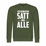 deinshirt Kapuzenpullover Herren Ich kenn kein satt nur alle Mit Print Motiv Dunkelgrün/Grün
