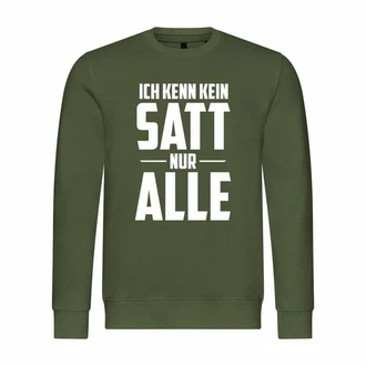 deinshirt Kapuzenpullover Herren Ich kenn kein satt nur alle Mit Print Motiv Dunkelgrün/Grün deinshirt Kapuzenpullover Herren Ich kenn kein satt nur alle Mit Print Motiv Dunkelgrün/Grün