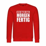 deinshirt Kapuzenpullover Herren Ich mach das Morgen fertig Rot/Dunkelrot