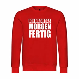 Kapuzenpullover Herren Pullover Ich mach das Morgen fertig Mit Print Motiv