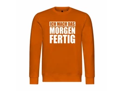 deinshirt Kapuzenpullover Herren Ich mach das Morgen fertig Orange/Gelb