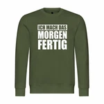 deinshirt Kapuzenpullover Herren Ich mach das Morgen fertig Dunkelgrün/Grün