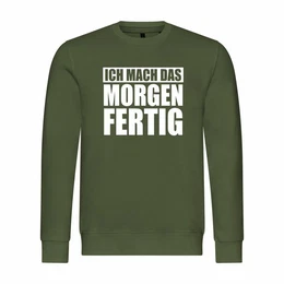 Kapuzenpullover Herren Pullover Ich mach das Morgen fertig Mit Print Motiv
