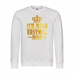 deinshirt Kapuzenpullover Herren Ich muss erstmal gar nix Gold/Creme/Gelb/Grau