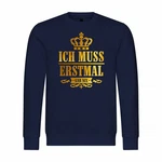 deinshirt Kapuzenpullover Herren Ich muss erstmal gar nix Blau/Dunkelblau