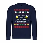 deinshirt Kapuzenpullover Herren HO HO Hol mir mal ein Bier Dunkelblau