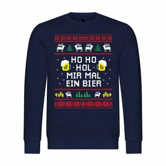 deinshirt Kapuzenpullover Herren HO HO Hol mir mal ein Bier