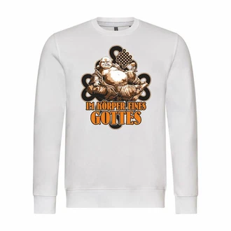 deinshirt Kapuzenpullover Herren Pullover Im Körper eines Gottes Orange/Grau/Lila/Braun