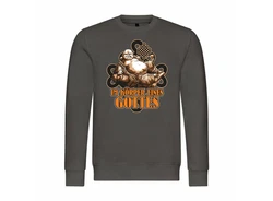 deinshirt Kapuzenpullover Herren Pullover Im Körper eines Gottes Grau/Braun/Khaki/Dunkelgrün/Orange