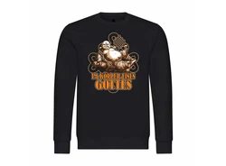 deinshirt Kapuzenpullover Herren Pullover Im Körper eines Gottes Orange/Braun/Lila