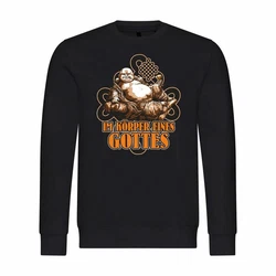 deinshirt Kapuzenpullover Herren Pullover Im Körper eines Gottes Orange/Braun/Lila