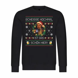 Kapuzenpullover Herren Pullover Scheie nochmal ist das schn hier Mit Print Motiv