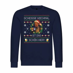 deinshirt Kapuzenpullover Herren Pullover Mit Print Motiv Dunkelblau/Rot/Blau