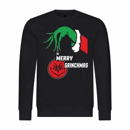 Kapuzenpullover Herren Pullover Merry Grinchmas Mit Print Motiv