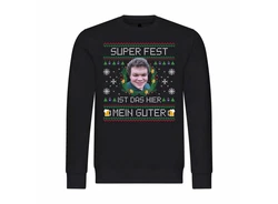 deinshirt Kapuzenpullover Herren Pullover SUPER FEST Mit Print Motiv Schwarz/Silber/Mischfarben/Rot/Gelb/Grün