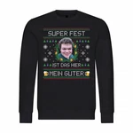 deinshirt Kapuzenpullover Herren Pullover SUPER FEST Mit Print Motiv Schwarz/Silber/Mischfarben/Rot/Gelb/Grün