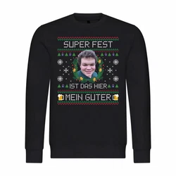 deinshirt Kapuzenpullover Herren Pullover SUPER FEST Mit Print Motiv Schwarz/Silber/Mischfarben/Rot/Gelb/Grün