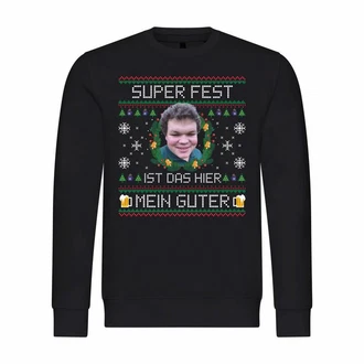 deinshirt Kapuzenpullover Herren Pullover SUPER FEST Mit Print Motiv Schwarz/Silber/Mischfarben/Rot/Gelb/Grün